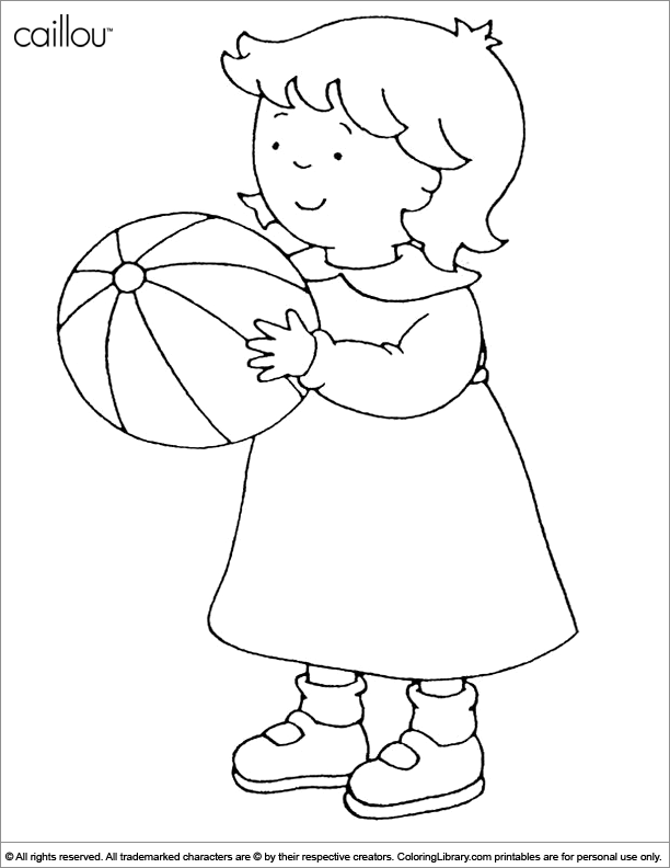 Plansa de colorat cu Caillou 46 41